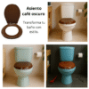 Tapa Asiento Café Oscuro Para Sanitario