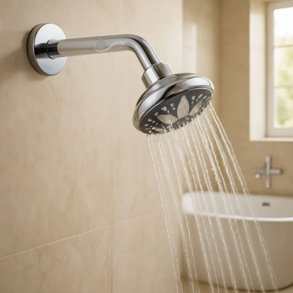Ducha Regadera Abs Redonda Cromada Sencilla