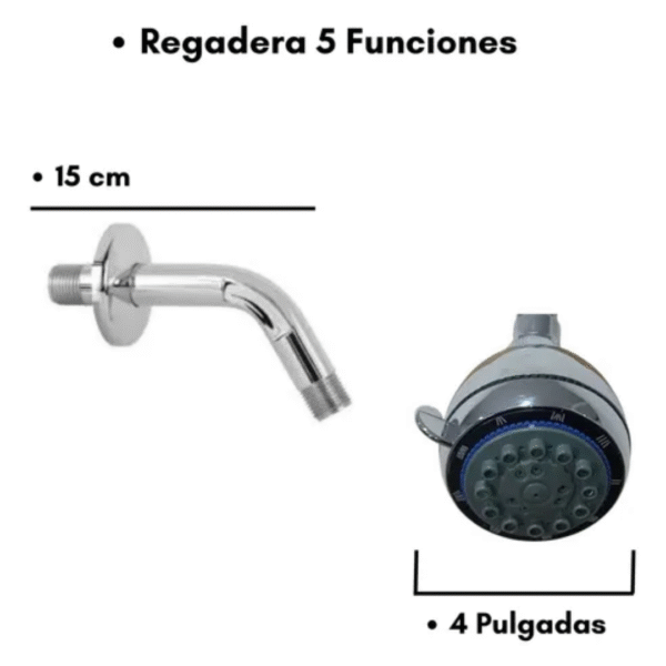 Regadera 5 Funciones Relajante Con Tubo