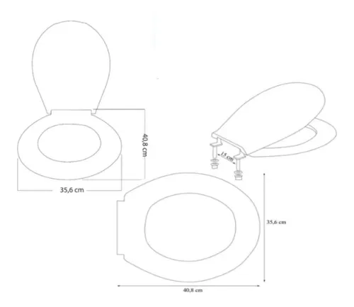 Tapa Asiento Café Oscuro Para Sanitario