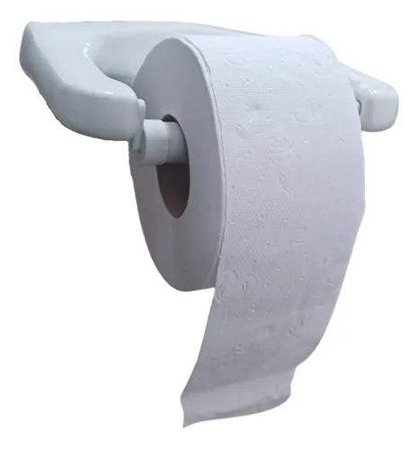 Porta rollo De Porcelana Blanco Corona