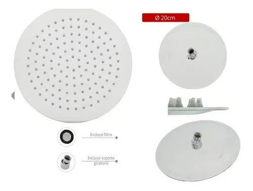 Regadera Redonda 25 Cm (10 Pulgadas) Metálica