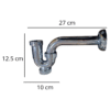 Sifón para Lavaplatos Cromado