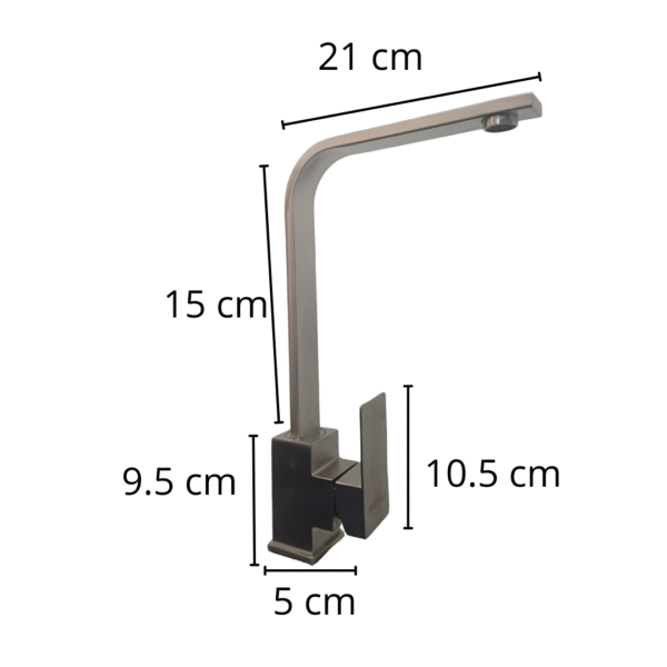 Grifería Lavaplatos Monocontrol de Cocina en Acero Inoxidable