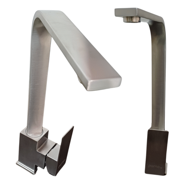 Grifería Lavaplatos Monocontrol de Cocina en Acero Inoxidable