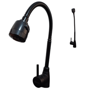 Grifería Lavaplatos Negra Monocontrol Flexible