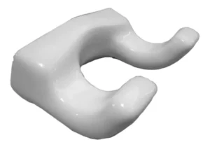 Perchero Doble de Porcelana Blanca para Toalla