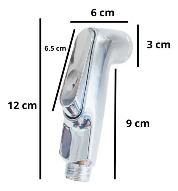 Pistola Bidet Plástica Cromada con Rosca 1/2 para Sanitario